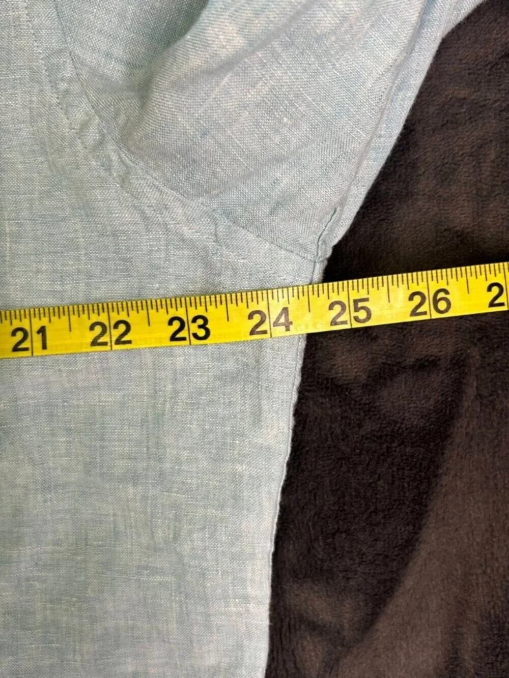 Untuckit Wrinkle Resistant Linen Shirt Men’S Xl Light Blue Long Sleeve - Picture 4 of 6